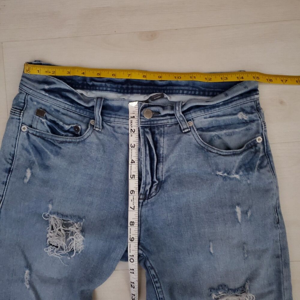 Armani Exchange AX Distressed Denim Jeans Mens Size 30S Grunge Y2K Streetwear - Picture 8 of 9